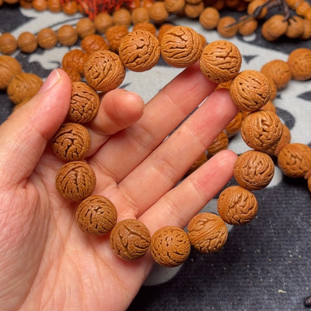 桃核手串龙纹桃核