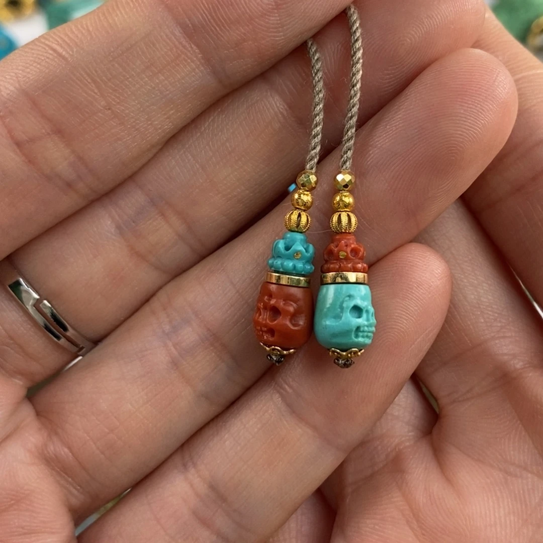 绿松石未镶嵌。弟子珠