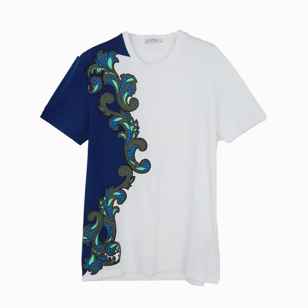 未使用 VERSACE/范思哲 VC男士纯棉短袖V800683 VJ00479 V708