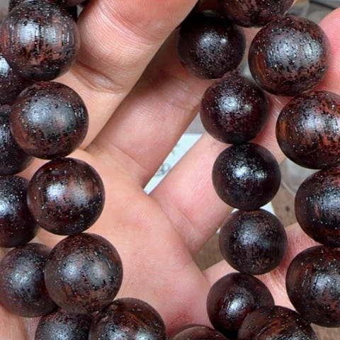 藤类1.5紫红油降真香圆珠