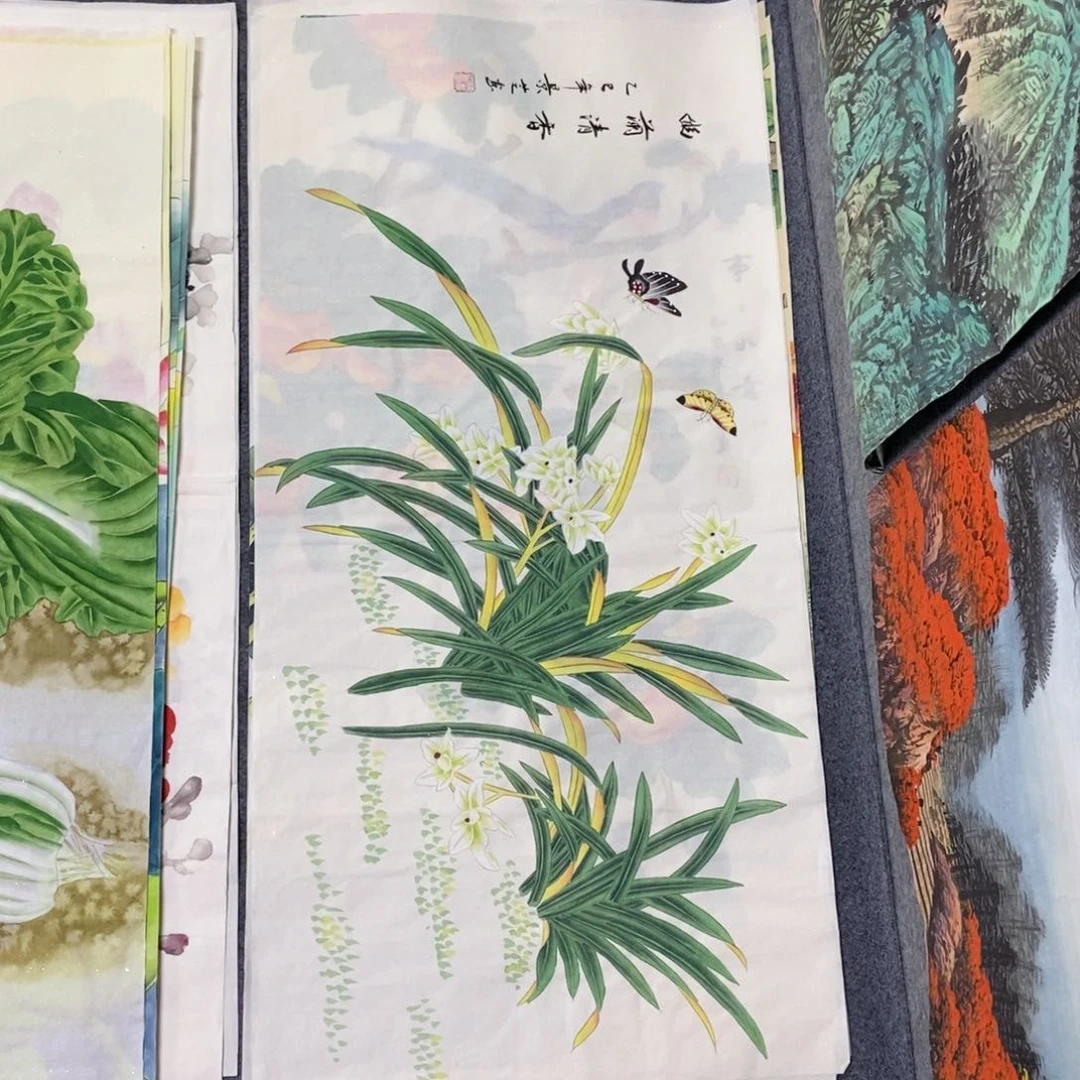 国画尺寸100✖️50三尺工笔手绘画