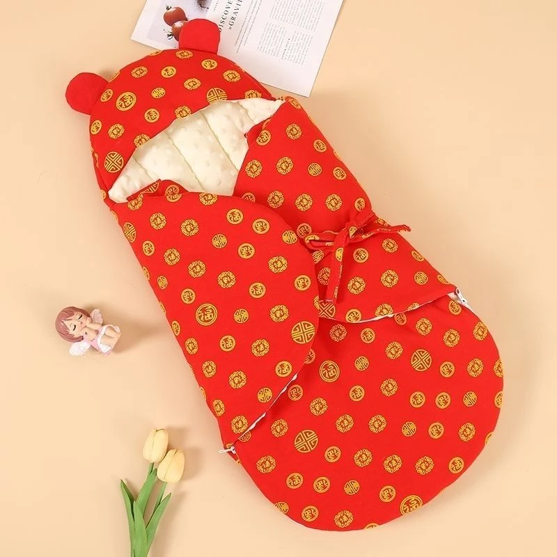 婴儿新生儿防惊跳睡袋春秋纯棉包被宝宝四季产房襁褓防踢抱被