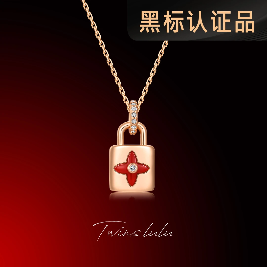 TWINS LULU镀k金夏上新高级感心锁项链毛衣链首饰女款TSJ10108