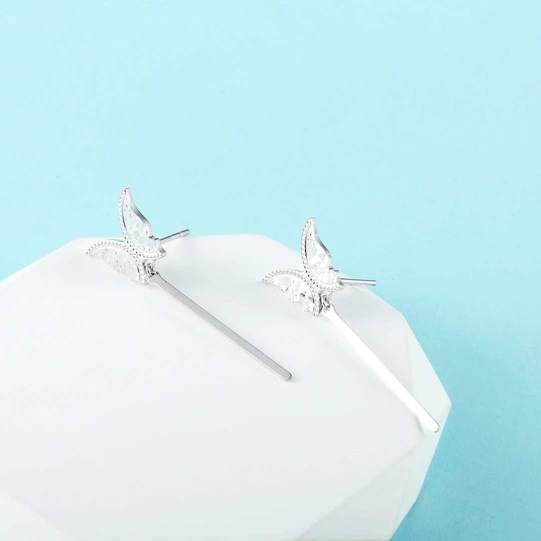 瑞梦缘珠宝 PT990铂金 蝴蝶耳钉 XE1170