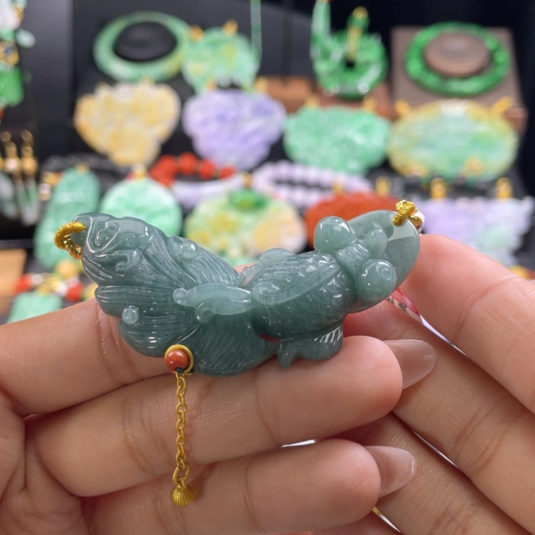 翡翠未镶嵌颈饰代编织