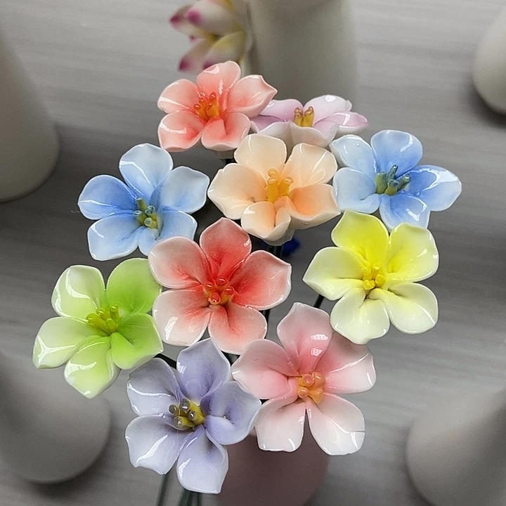 陶瓷纯手工捏花设计