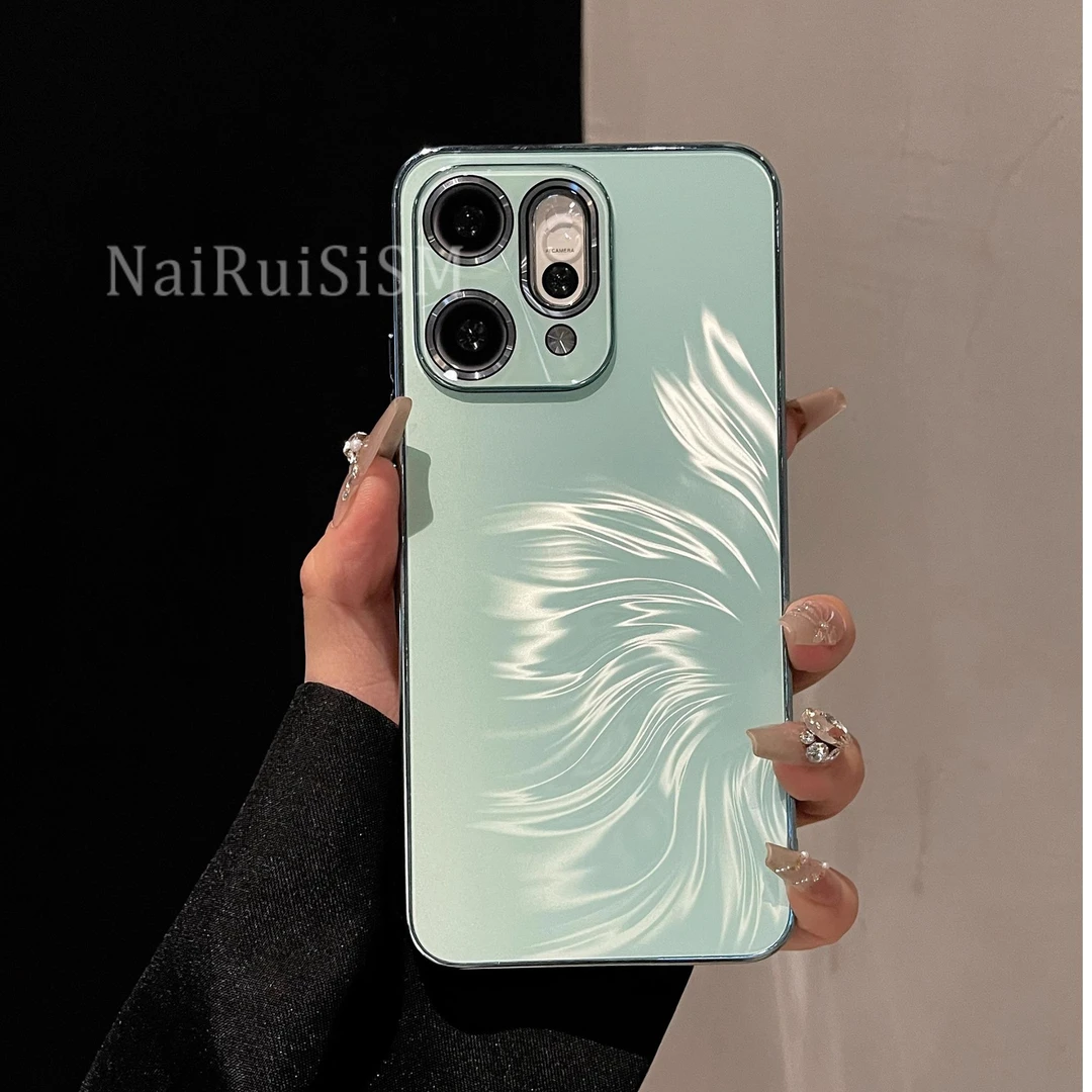 适用opporeno14pro手机壳2025新款人鱼姬reno14高颜值镭射护镜13