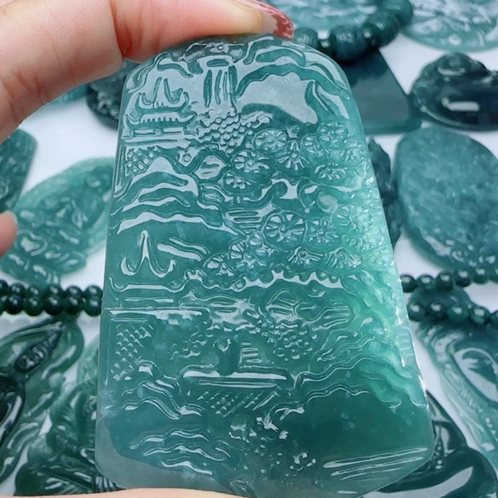 翡翠未镶嵌颈饰多样性发货天然A货翡翠