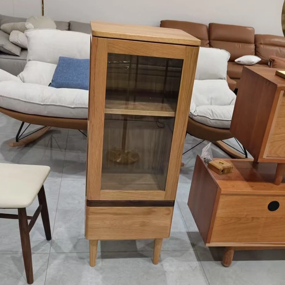 实木电视边柜现代简约沙发边柜茶水柜