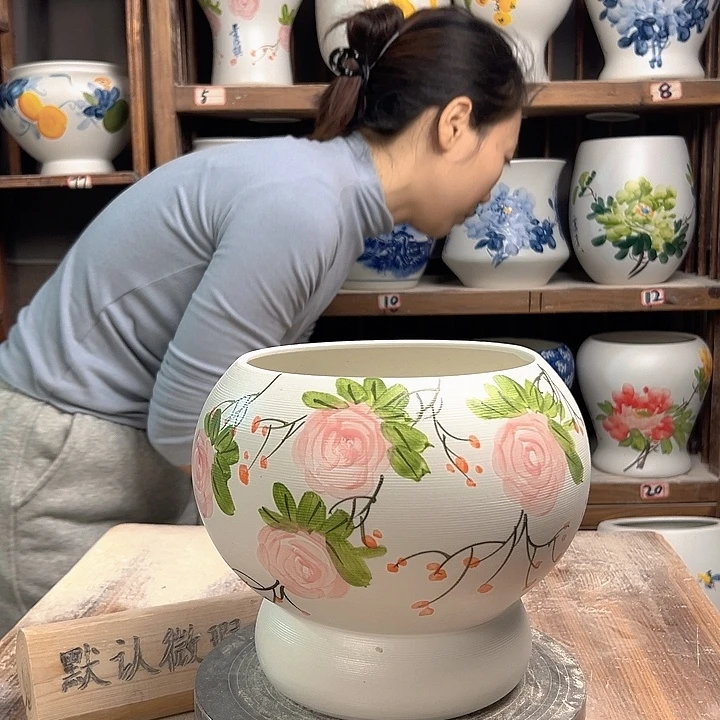 陶1户户玫瑰新款陶瓷陶瓷