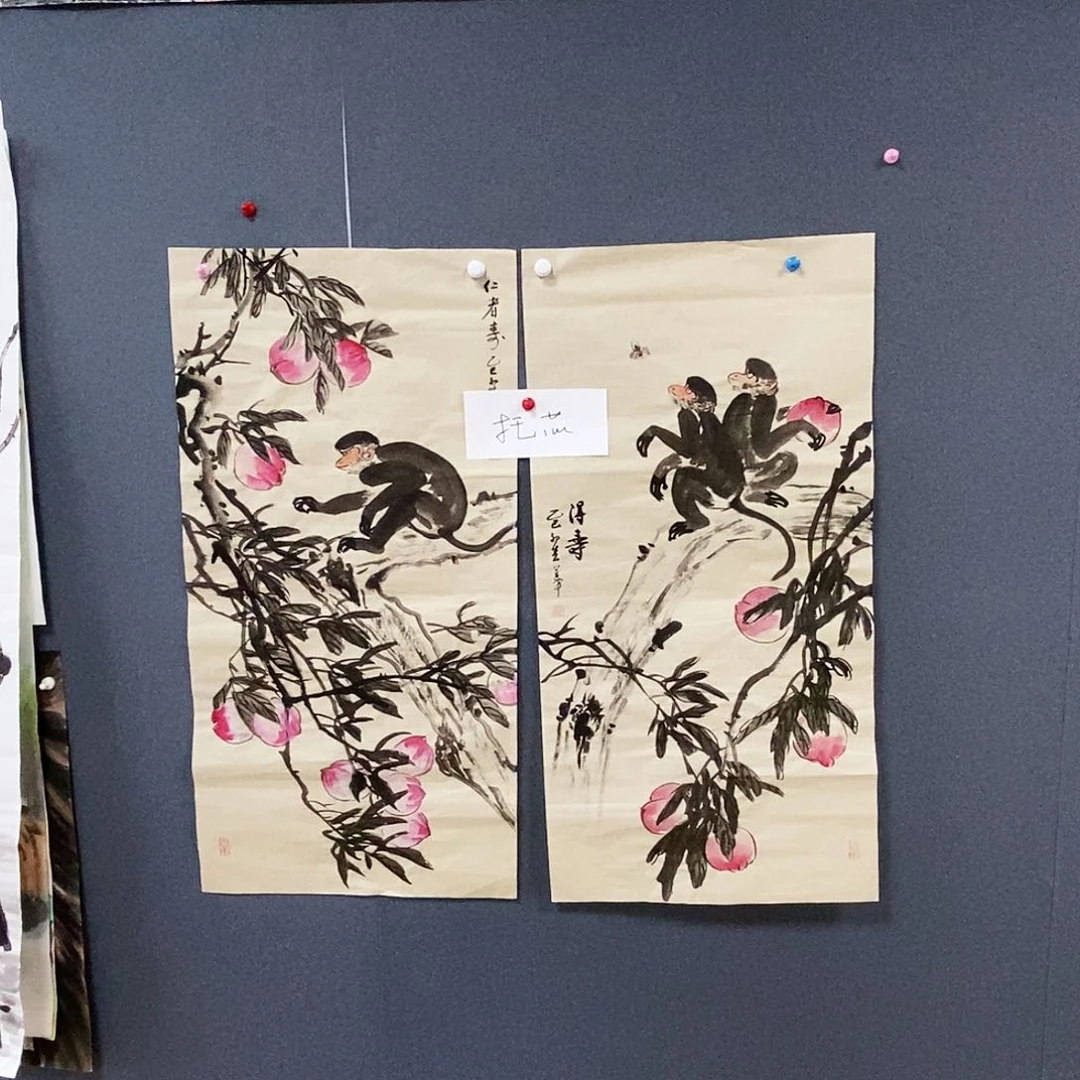 国画飞****）50/100段联军手绘拓心