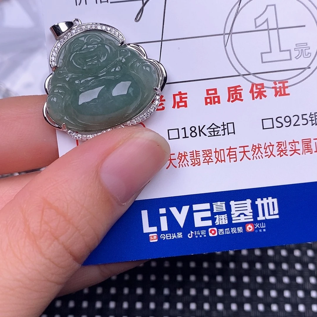 翡翠银S925镶嵌颈饰