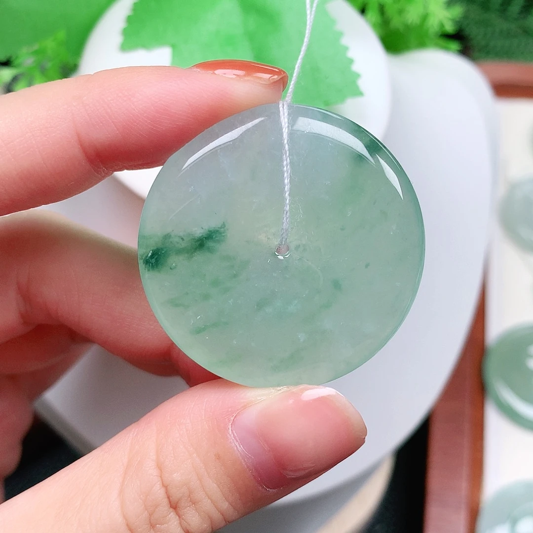 翡翠未镶嵌颈饰平安37-5.7