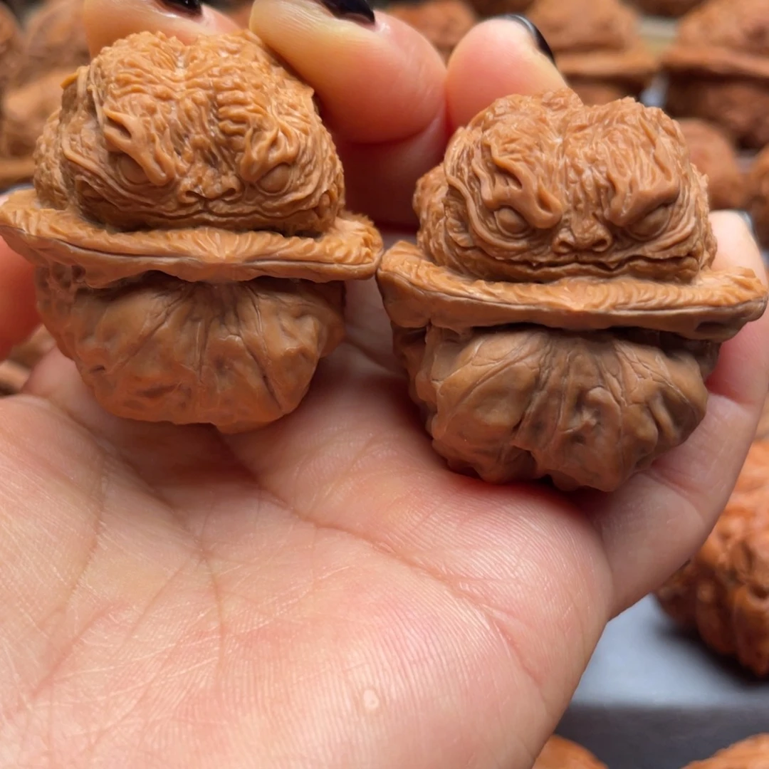 手串/手链核桃单面龙蝉蛤蟆头核桃雕刻