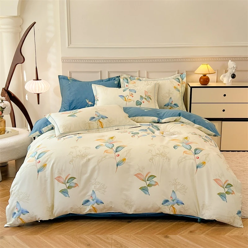 2025新款轻奢小清新纯棉印花四件套