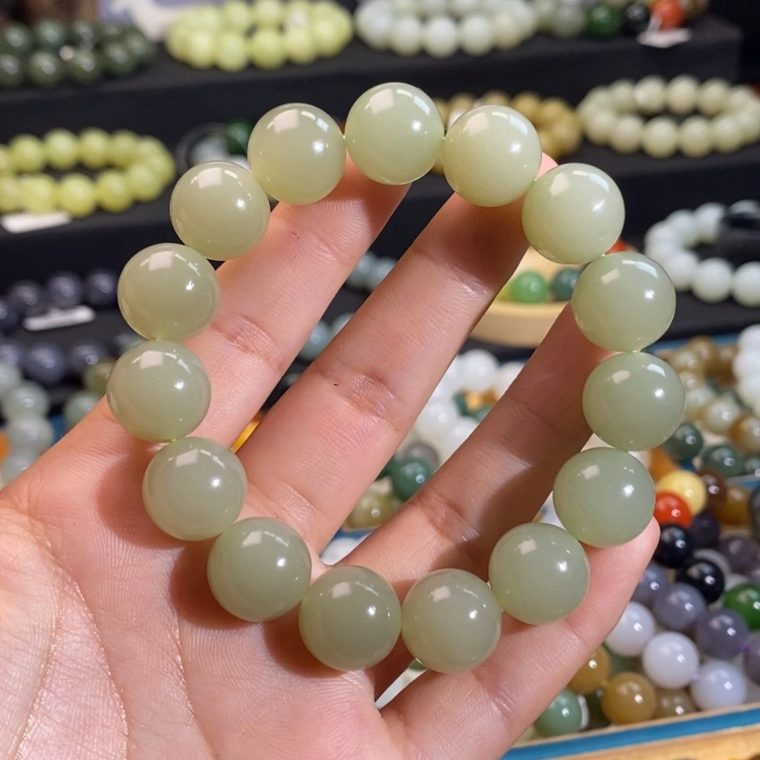 和田玉手串未镶嵌W 14