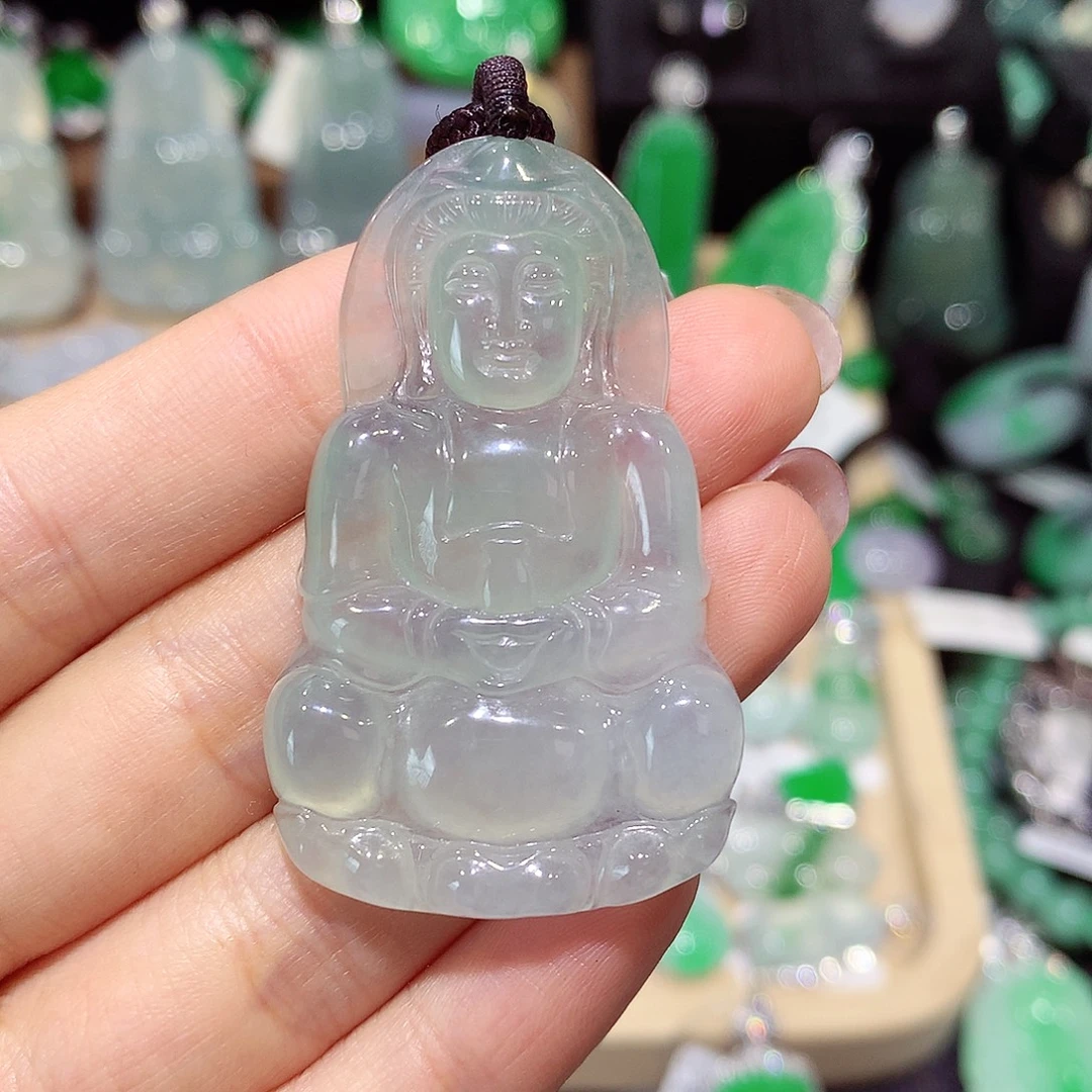 颈饰未镶嵌翡翠观音