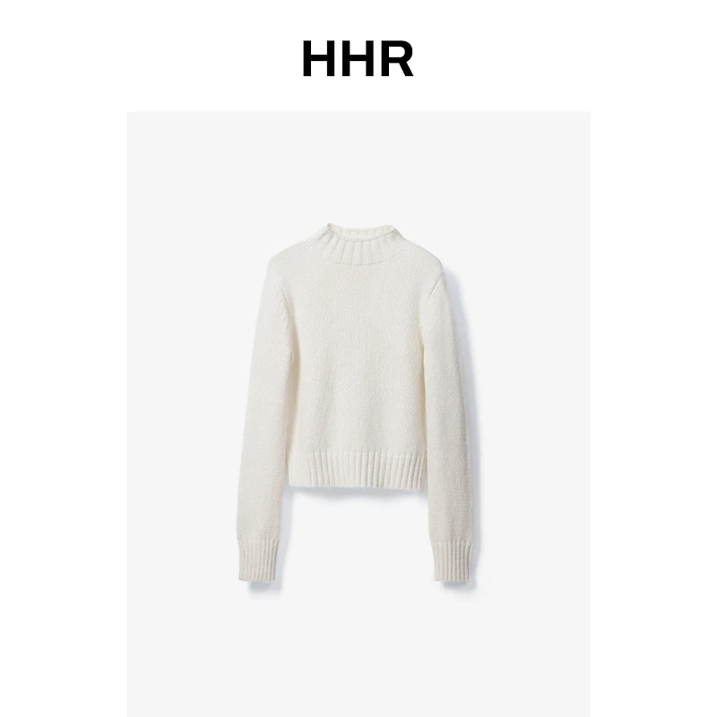 【格子在专属】 宽松半高领针织衫H1001