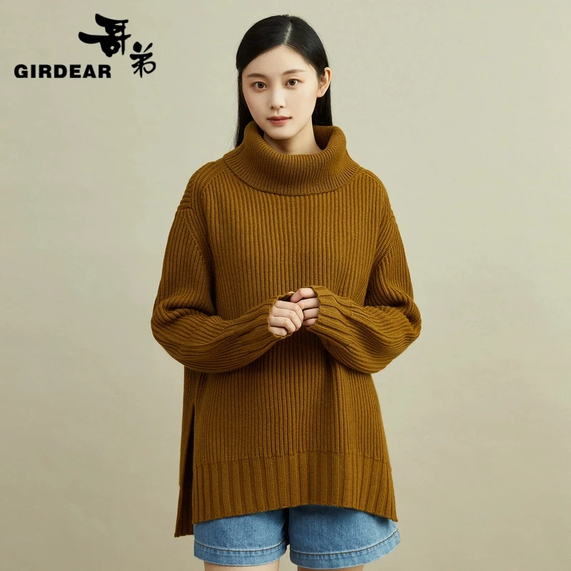 GIRDEAR/哥弟美拉德高领绵羊毛羊绒国民千金宝藏针织衫女1399528