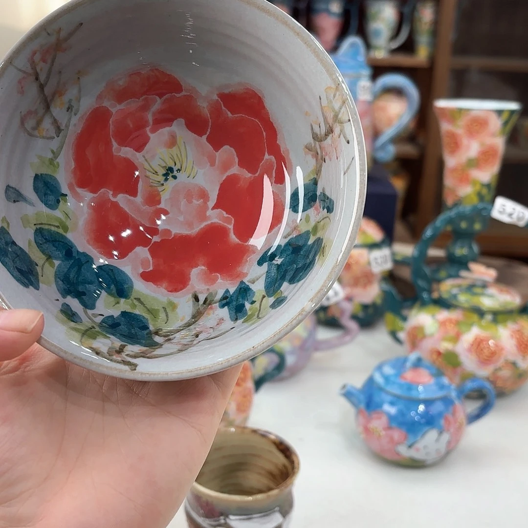 景德镇手绘高温釉下彩陶瓷茶具