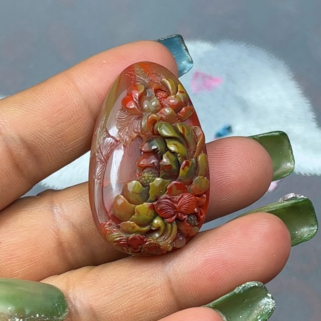 南红玛瑙未镶嵌吊坠