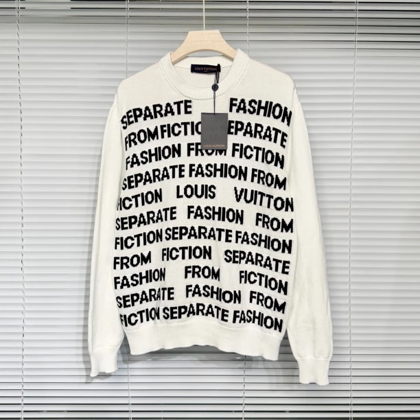 未使用 LouisVuitton/路易威登 字母满印logo 针织毛衣 S码 wj63