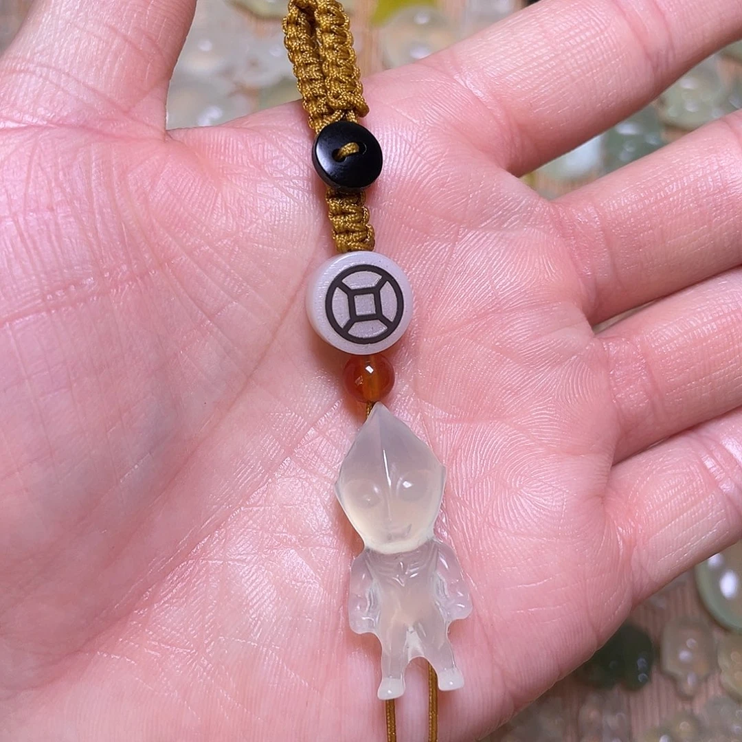 蛇纹石玉未镶嵌钥匙扣