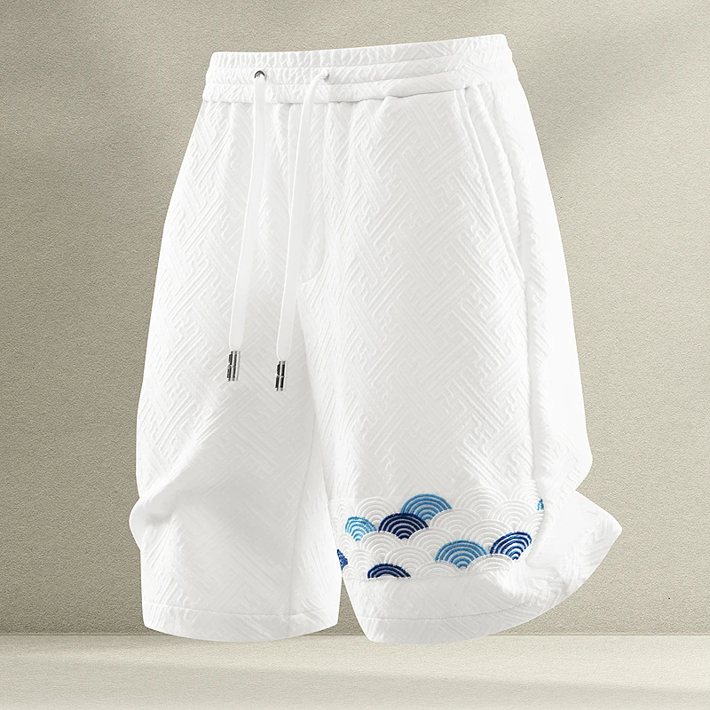 高品质休闲中裤鱼洞五分裤时尚百搭商务轻奢柔软夏季薄款弹力短裤