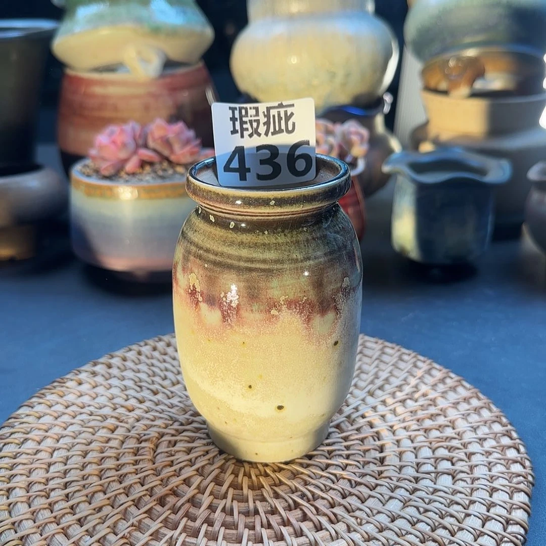 瓷片景德镇手工花盆