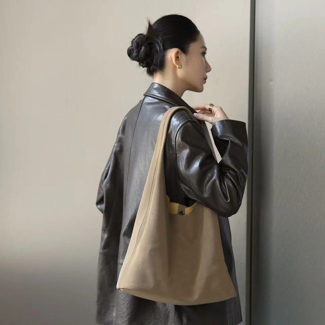 1百xx家实体正品进口雾面牛皮单肩包