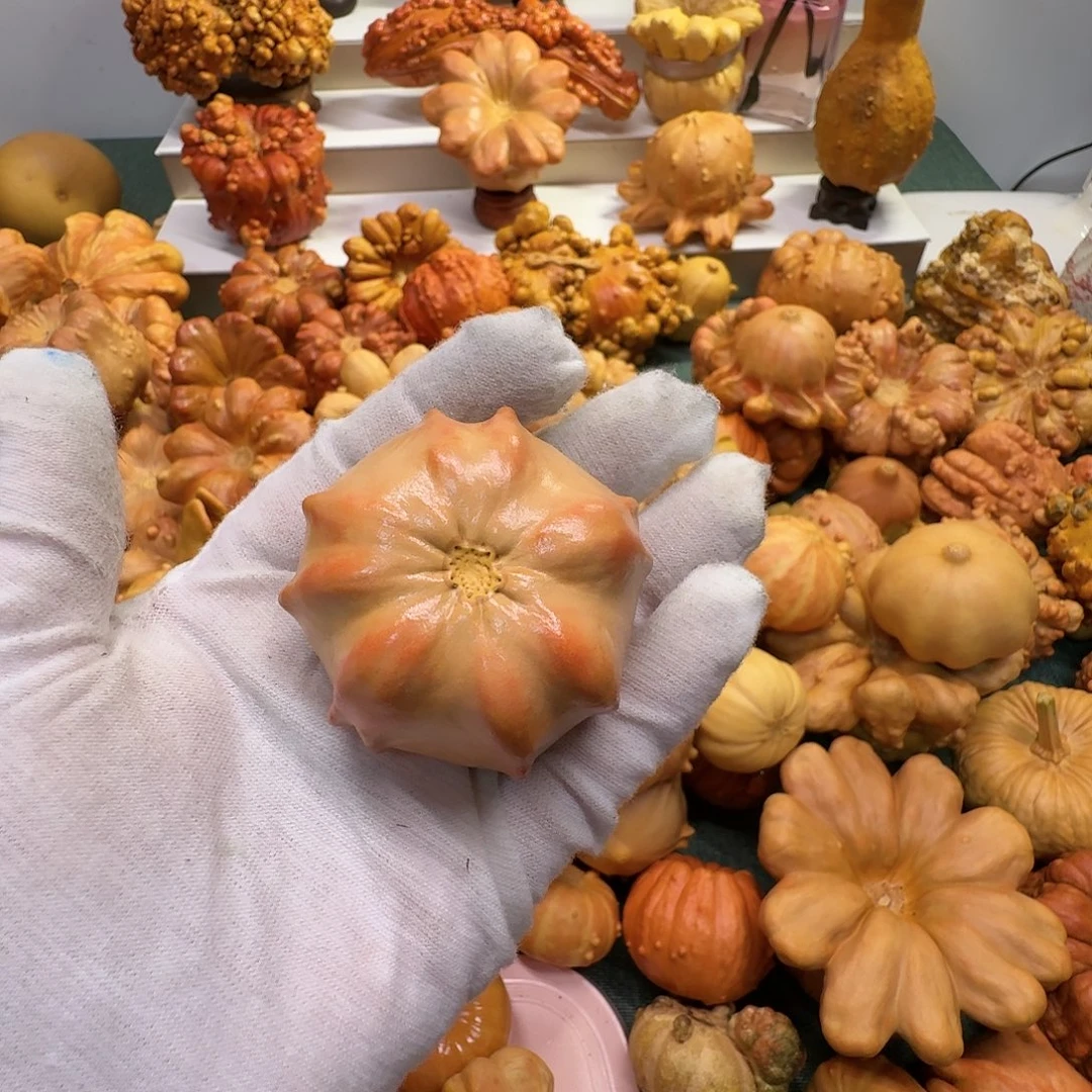 蟹***方墨西哥七彩葫芦手把件