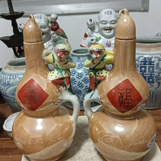 瓷片粉彩陶瓷摆件粉彩陶瓷摆件粉彩