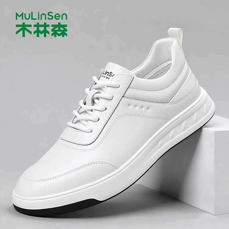 木林森男鞋秋季新款运动鞋休闲鞋透气百搭皮鞋潮流软底小白鞋3590