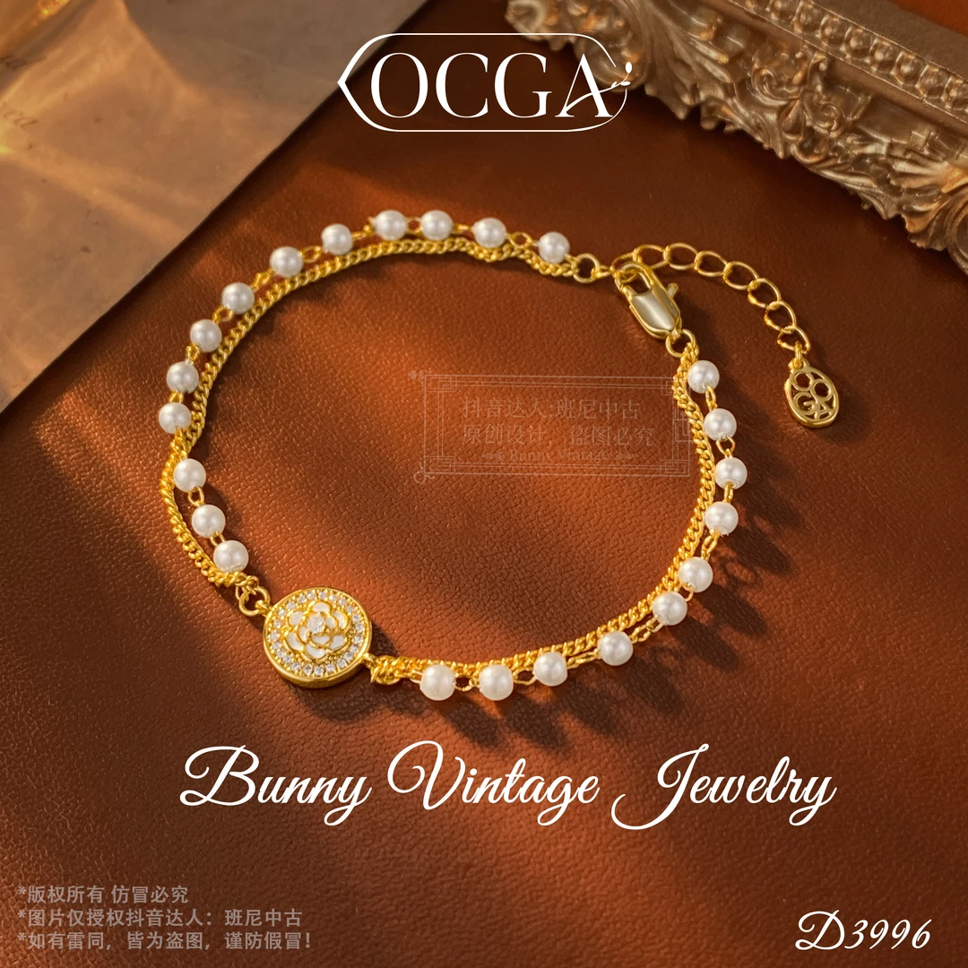 镀k金D3996法★【玫瑰物语】春夏OCGA 欧斯伽斯手链