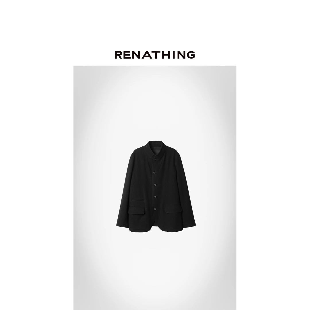 【RENATHING】小立领排扣外套上衣