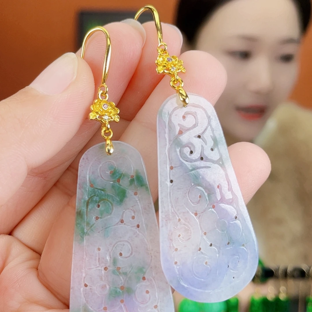 翡翠未镶嵌耳饰饰品
