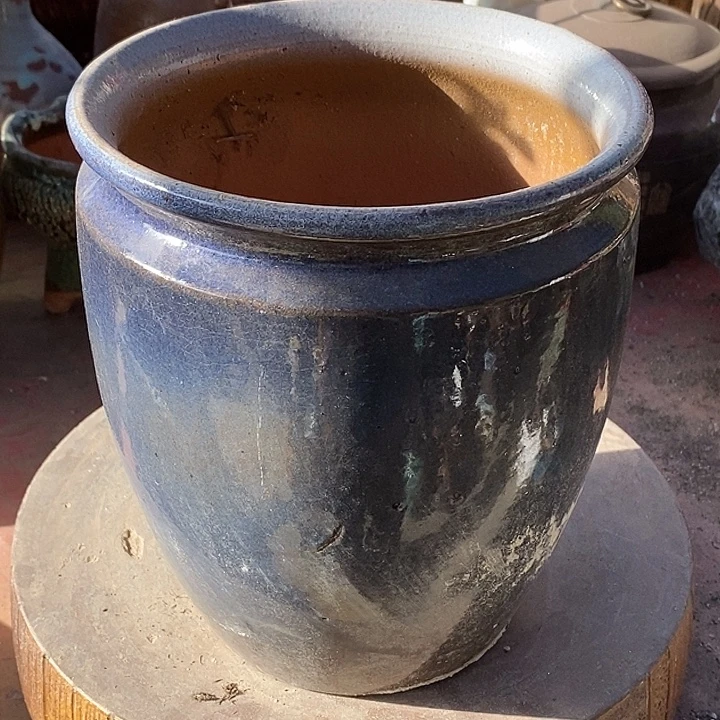 花盆紫砂口17高度19瑕疵