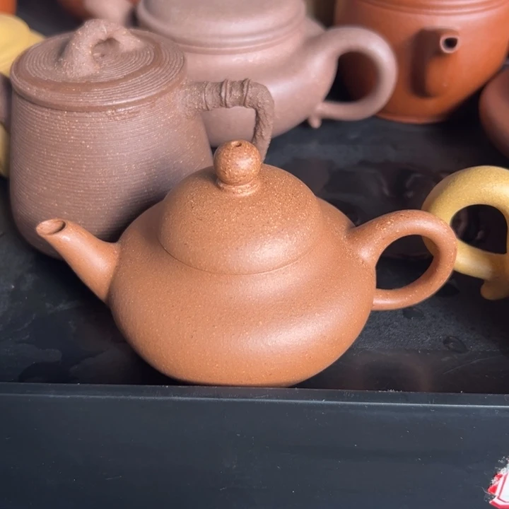 紫砂茶壶小梨子120cc五彩