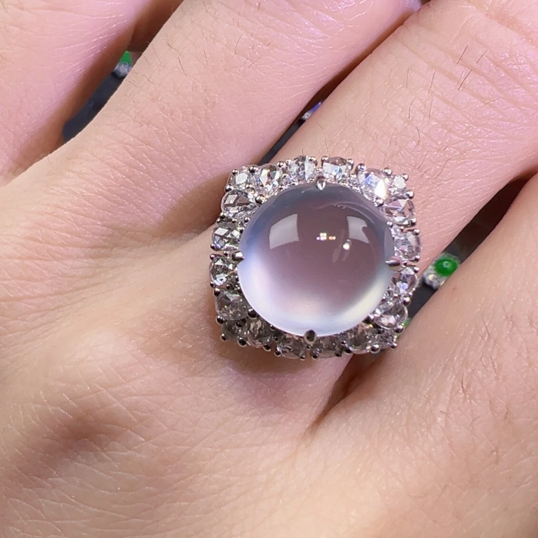 翡翠18K金镶嵌戒指戒指