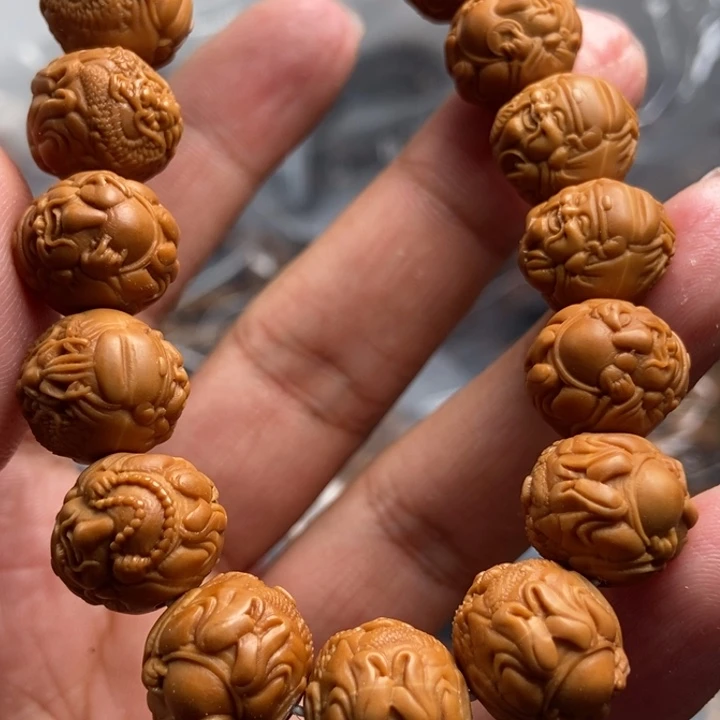 猴头核桃吊坠文玩手串