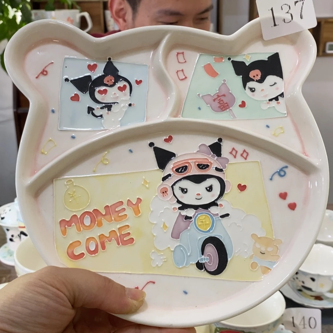 瓷片景德镇釉下彩手绘