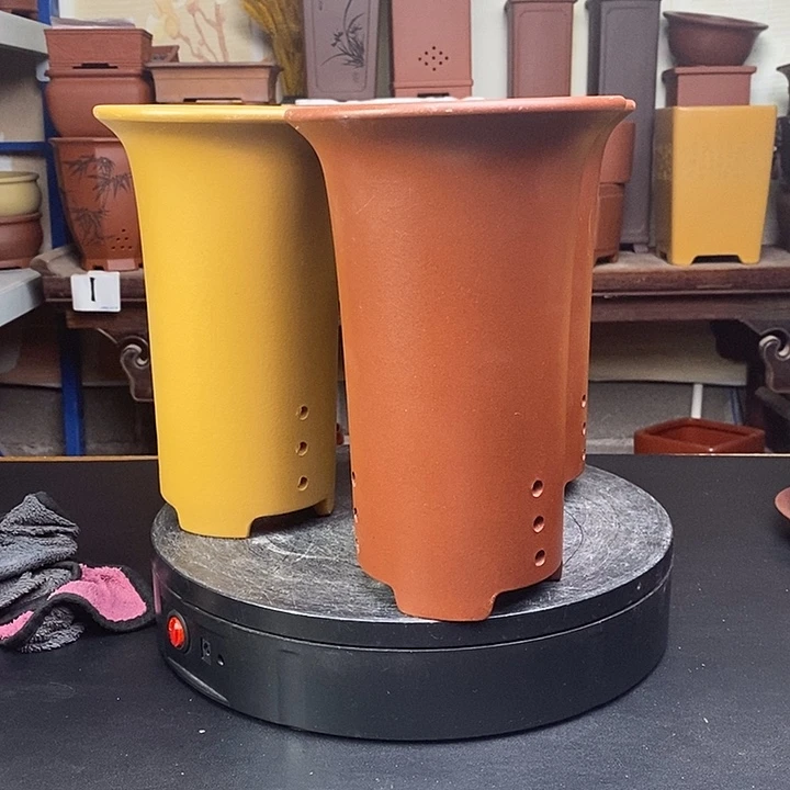 紫砂花盆货号一只三个