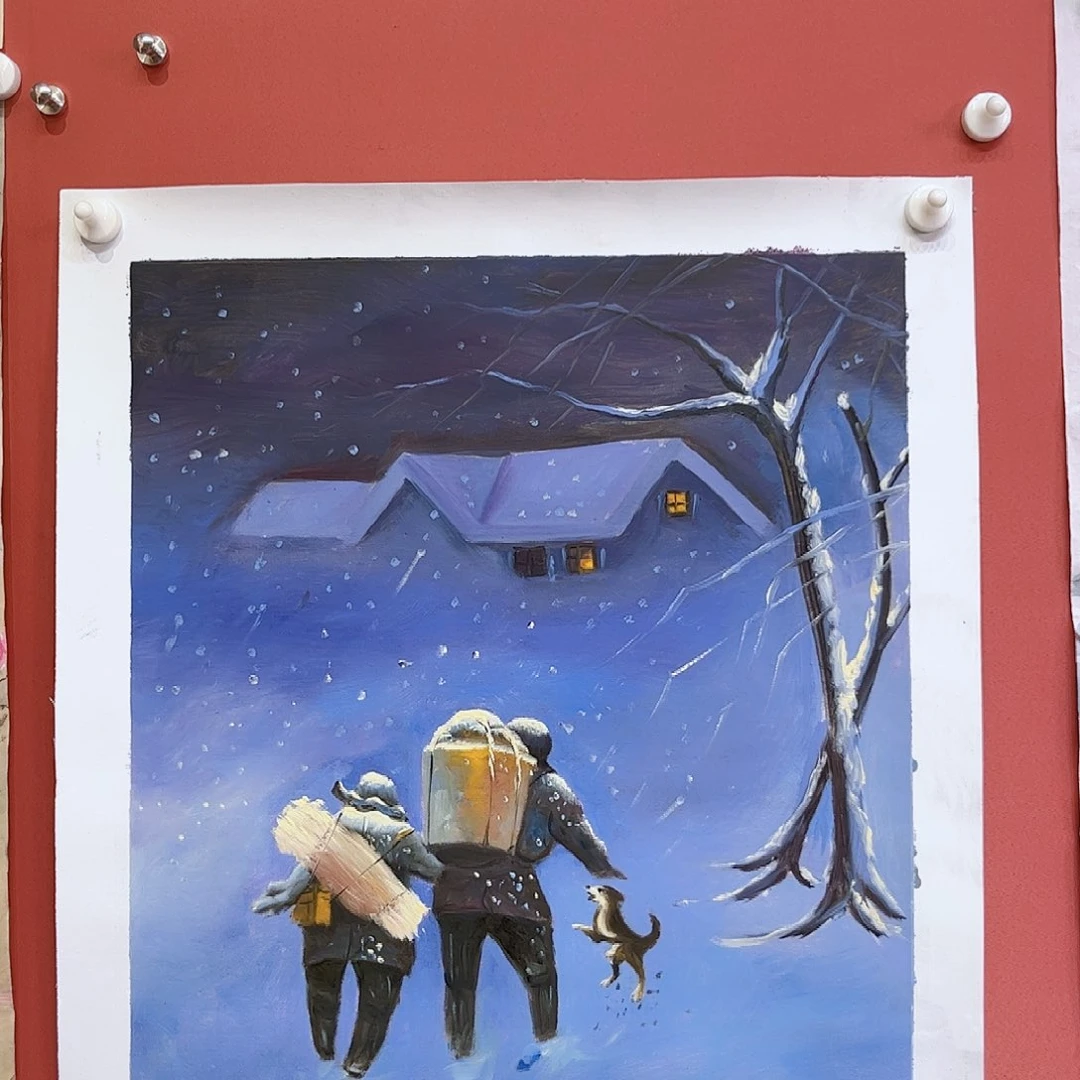 国画侯果山老师亲笔手绘作品朵