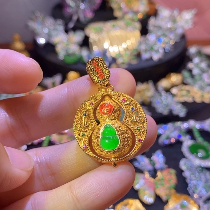【闪购商品】翡翠挂件银S925镶嵌天然资源