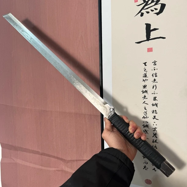 龙泉炮弹钢加重加厚唐横刀收藏把玩工艺品摆件未开刃