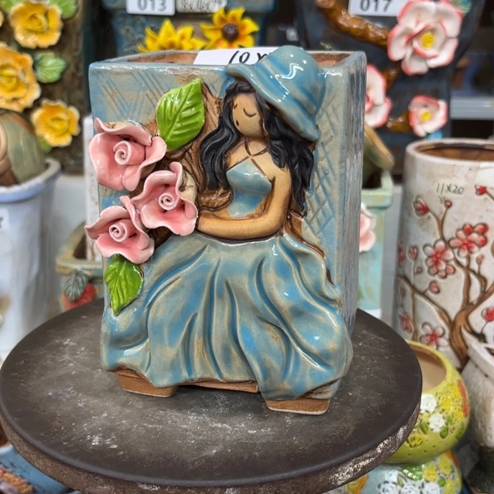 紫砂花盆粗陶材质多肉花盆