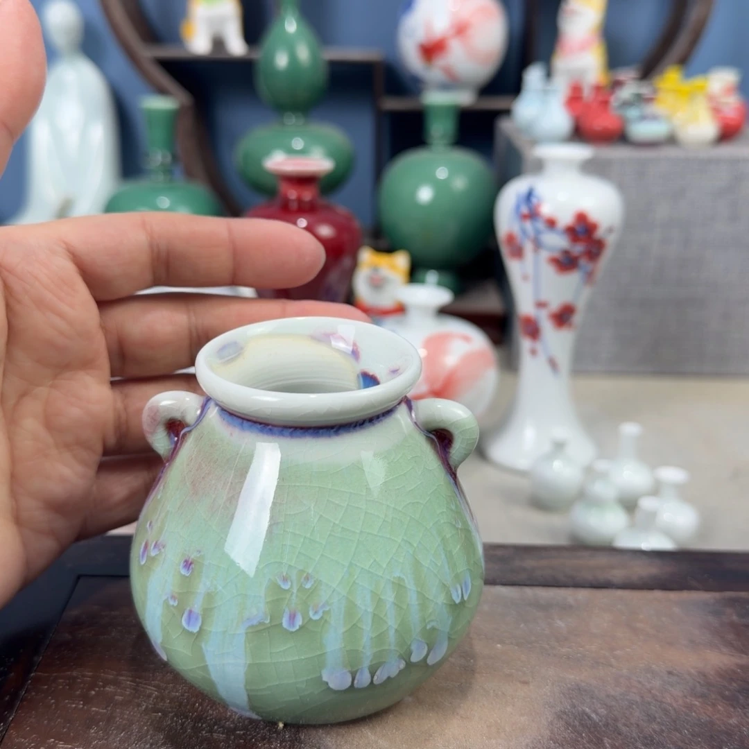 陶瓷手工小花器摆件