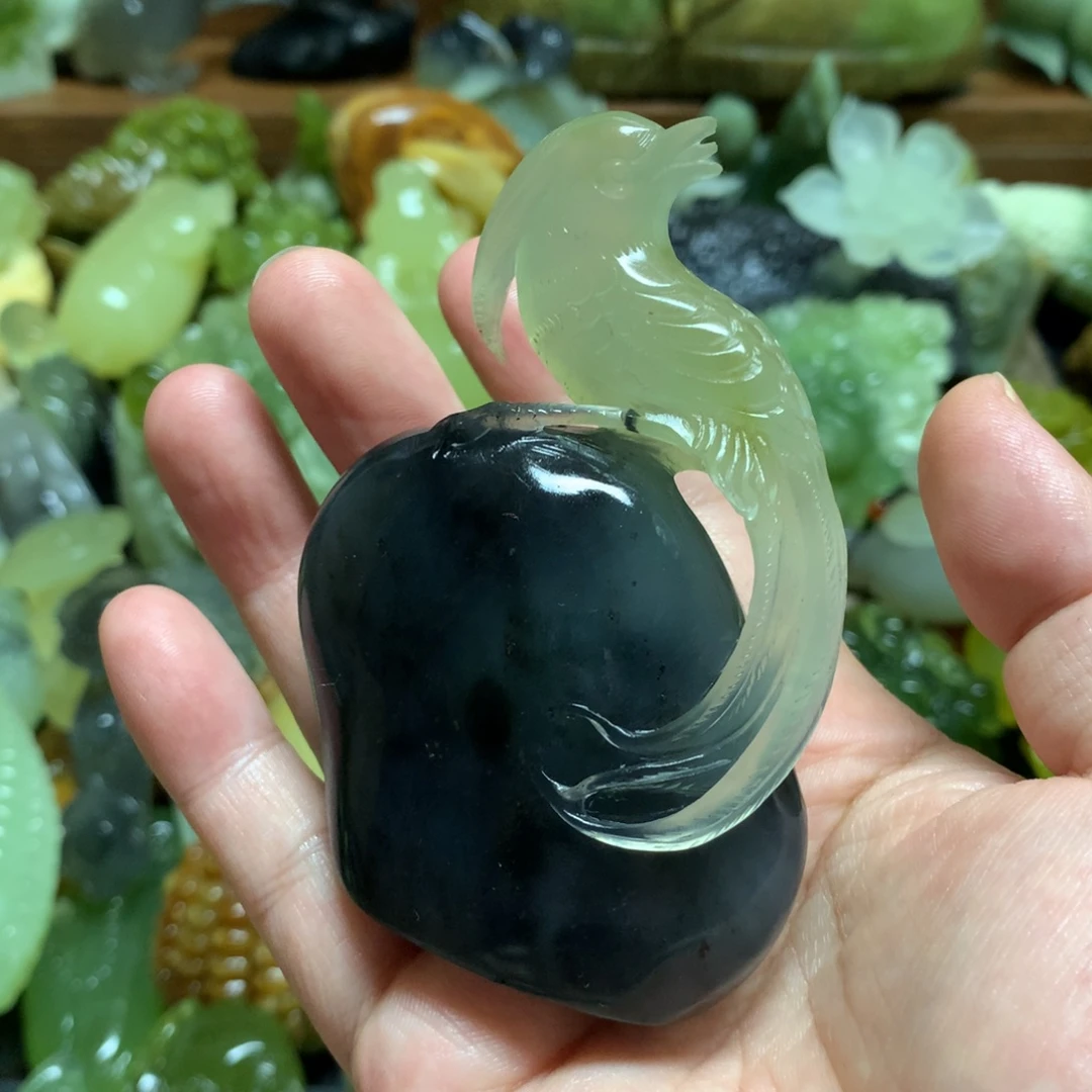 岫玉未镶嵌手把手把
