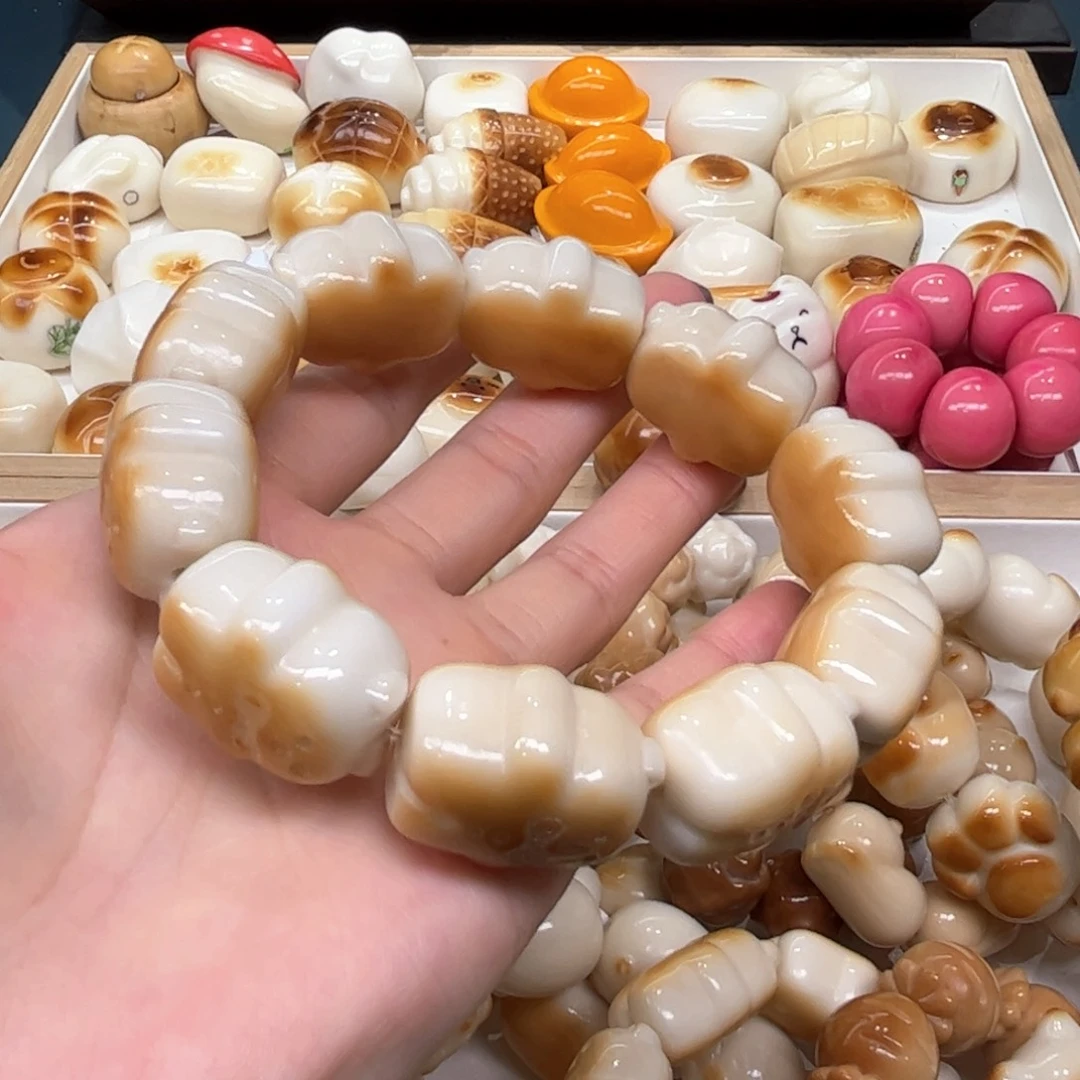 手串菩提根/象牙果9.15.39象牙果炭烤猫饼瑕