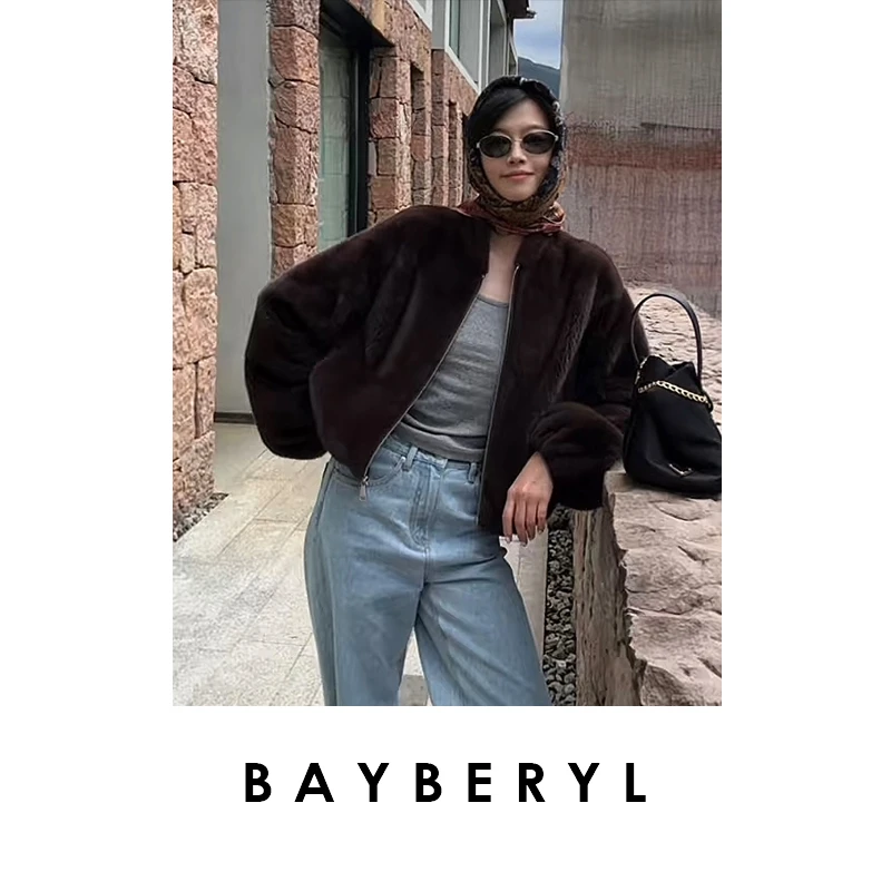BAYBERYL老贝烟红水水*短款轻奢时尚立领25秋外套PY5H0403-8/31